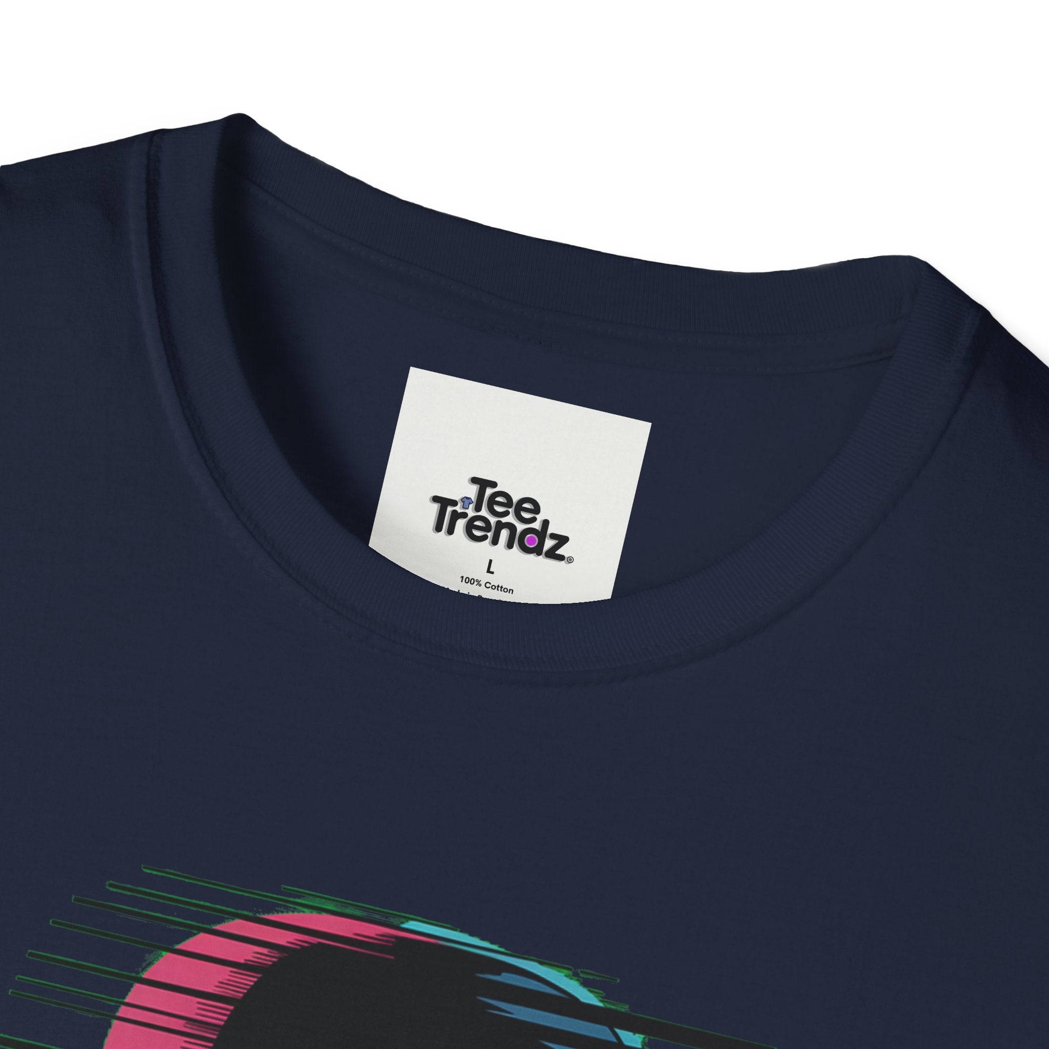 Glitch Kid Graphic T-Shirt — Retro Neon Horror Cute Tee