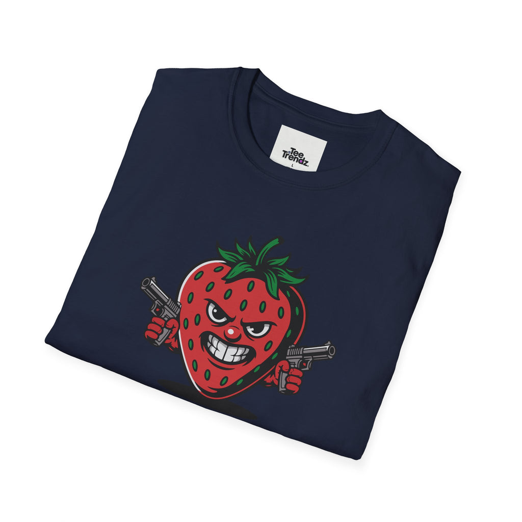 Stroberry Tee – Funny Cartoon Strawberry Graphic T-Shirt (“This Is A Stroberry”)