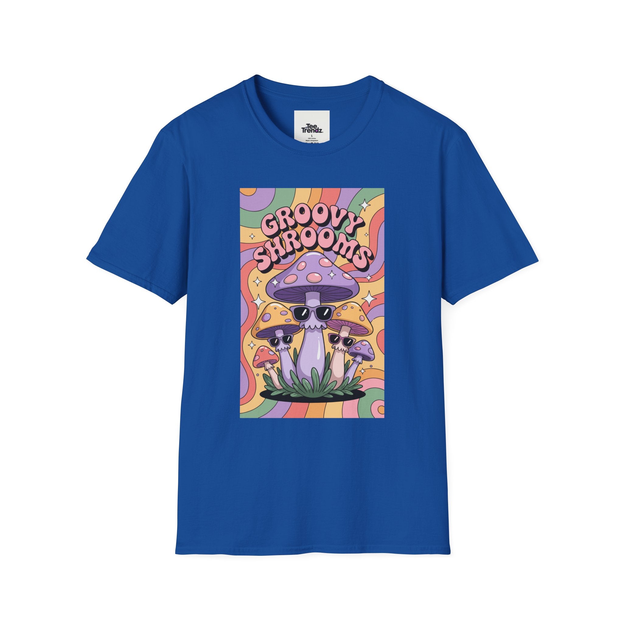 Groovy Shrooms T-Shirt – Retro Psychedelic Mushroom Tee