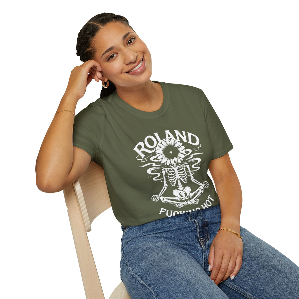 Roland “Fucking Hot” Graphic T-Shirt — Skeleton Sunband Tee
