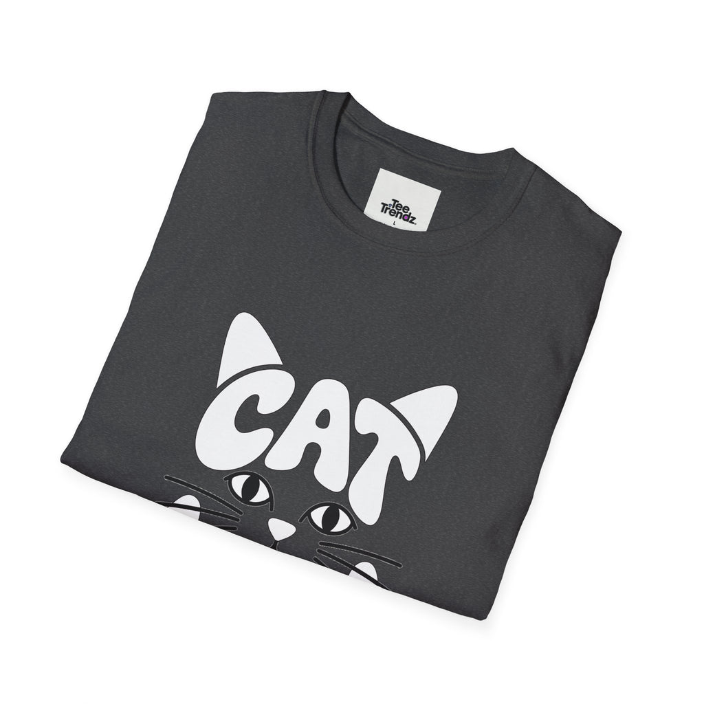 Cat Mum T-Shirt — Cute Purple Cat Face Tee for Cat Moms, Mother’s Day Gift