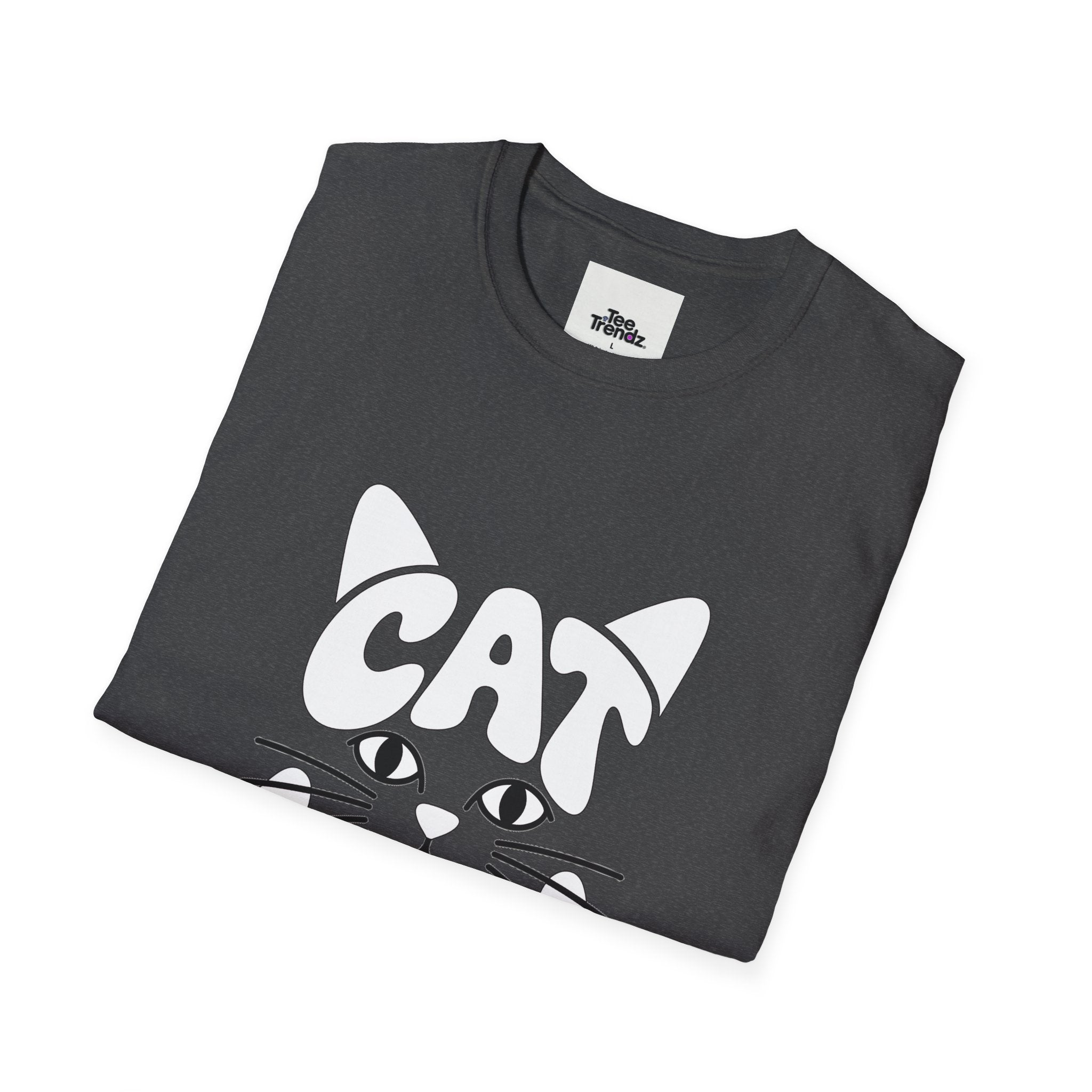 Cat Mum T-Shirt — Cute Purple Cat Face Tee for Cat Moms, Mother’s Day Gift