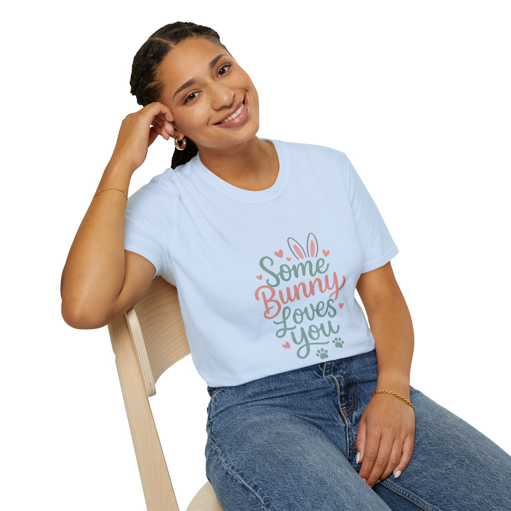 Some Bunny Loves You T-Shirt — Cute Easter Bunny Paw Print Tee