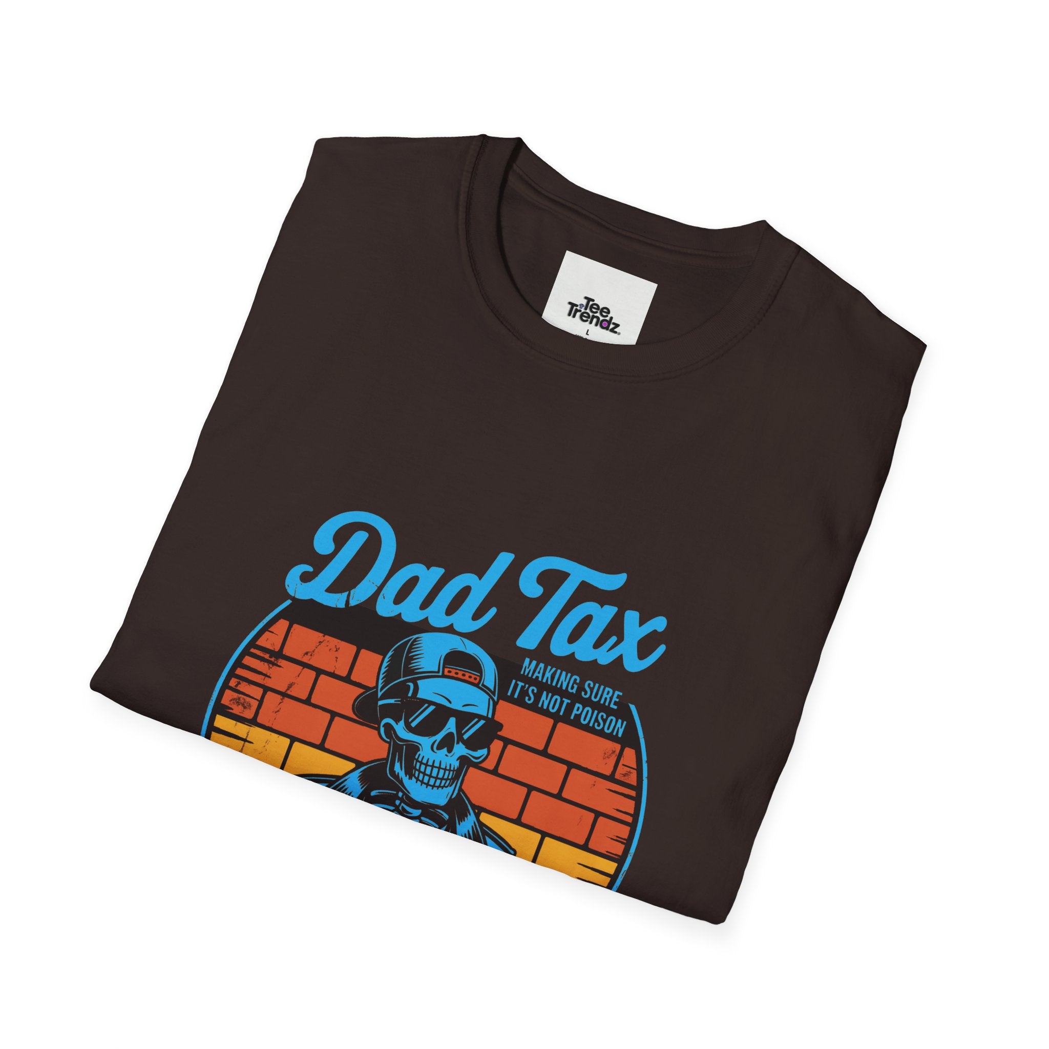 Dad Tax T-Shirt – Retro Skull Dad with Popcorn Graphic, Funny Father’s Day Gift