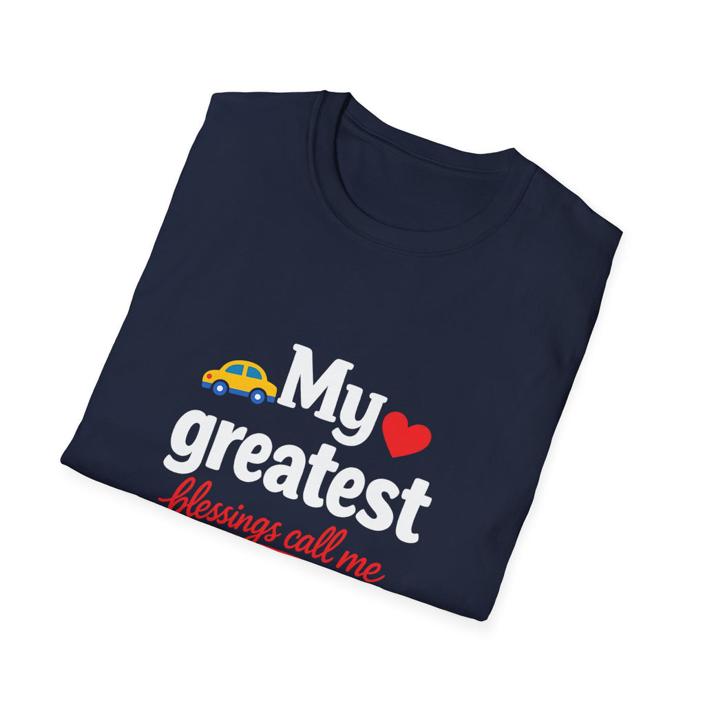 Mom T-Shirt – “My Greatest Blessings Call Me Mom” Cute Family Gift for Mother's Day