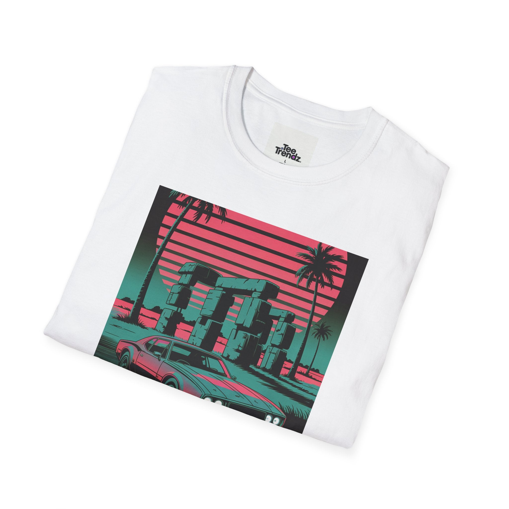 Visit Nebraska Retro T-Shirt — Neon Vintage Roadtrip Poster Design