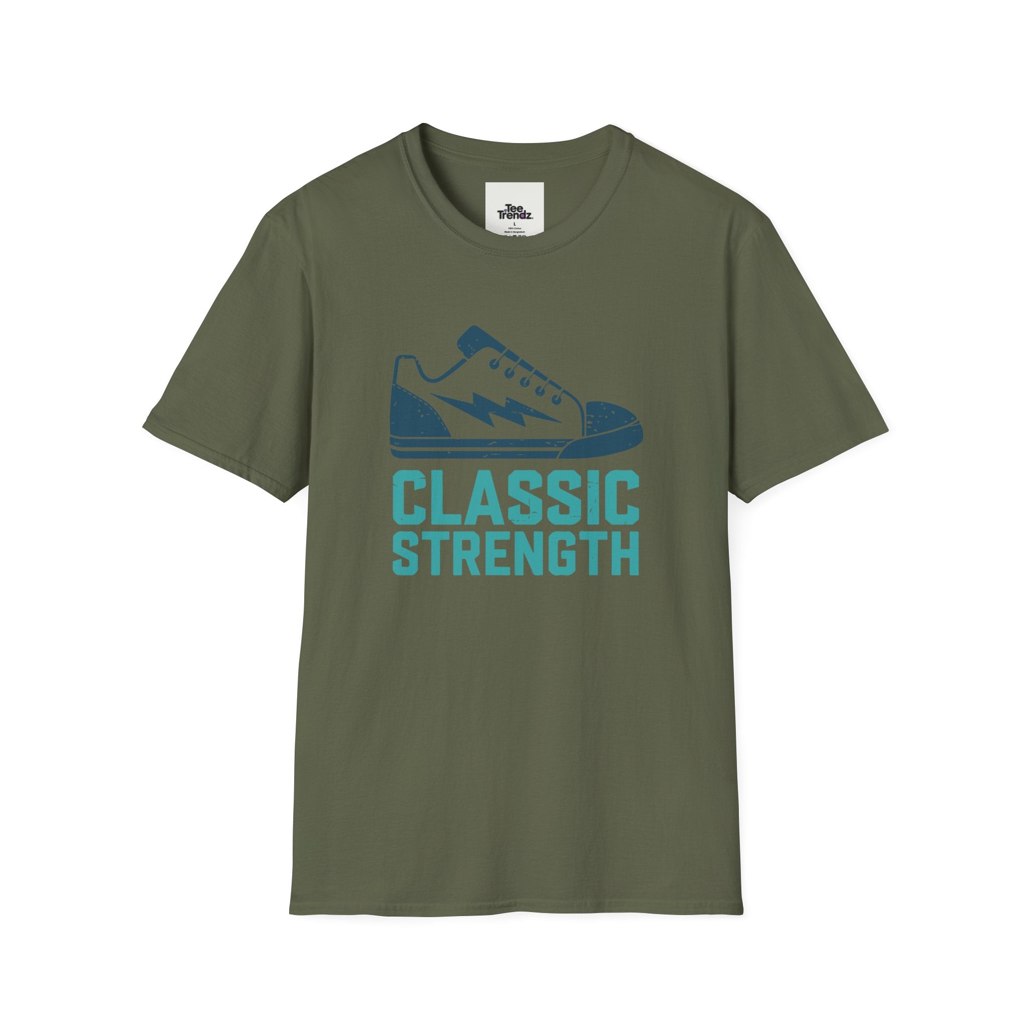Classic Strength Sneaker T-Shirt — Retro Athletic Tee with 'Classic Strength' Design