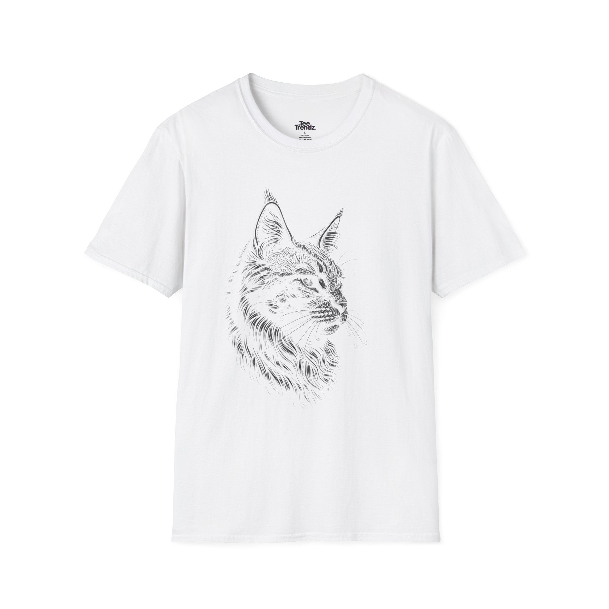Lynx Sketch T-Shirt — Minimal Wildlife Illustration Tee