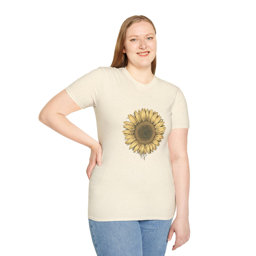 Sunflower Graphic T‑Shirt — Vintage Botanical Floral Tee