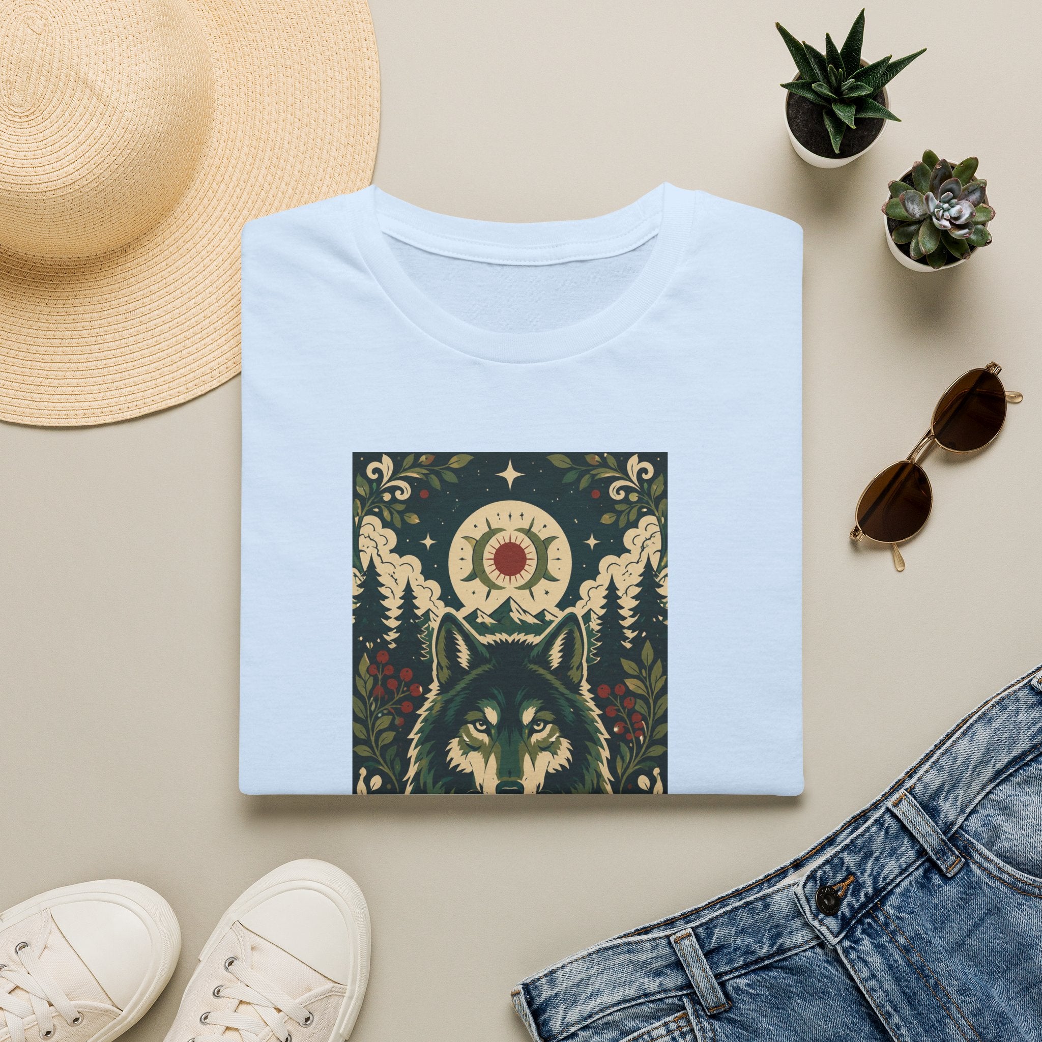 Wolf Spirit T-Shirt — Mystic Forest Moon Graphic