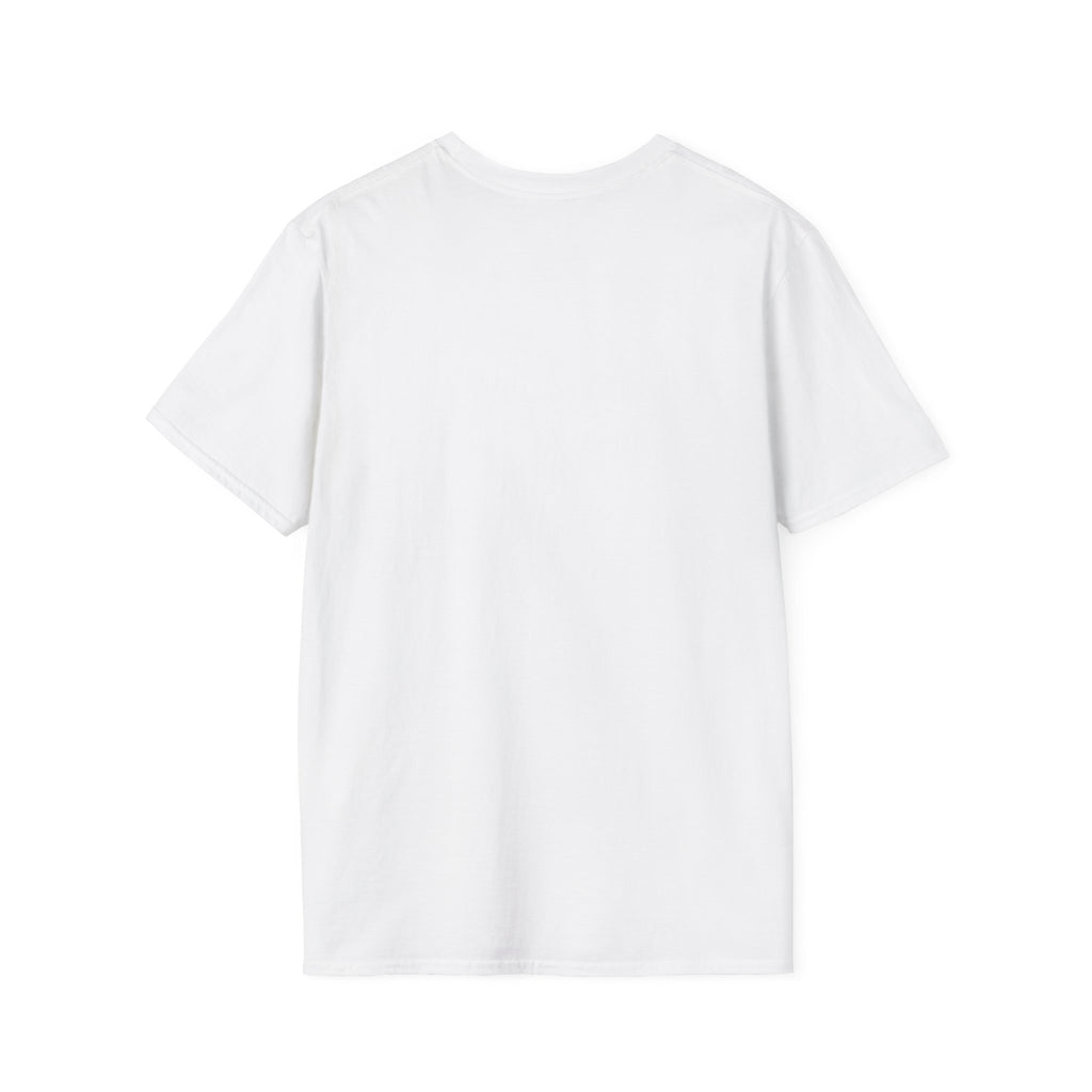Abstract Color Block T-Shirt — Blue & Peach Modern Art Tee