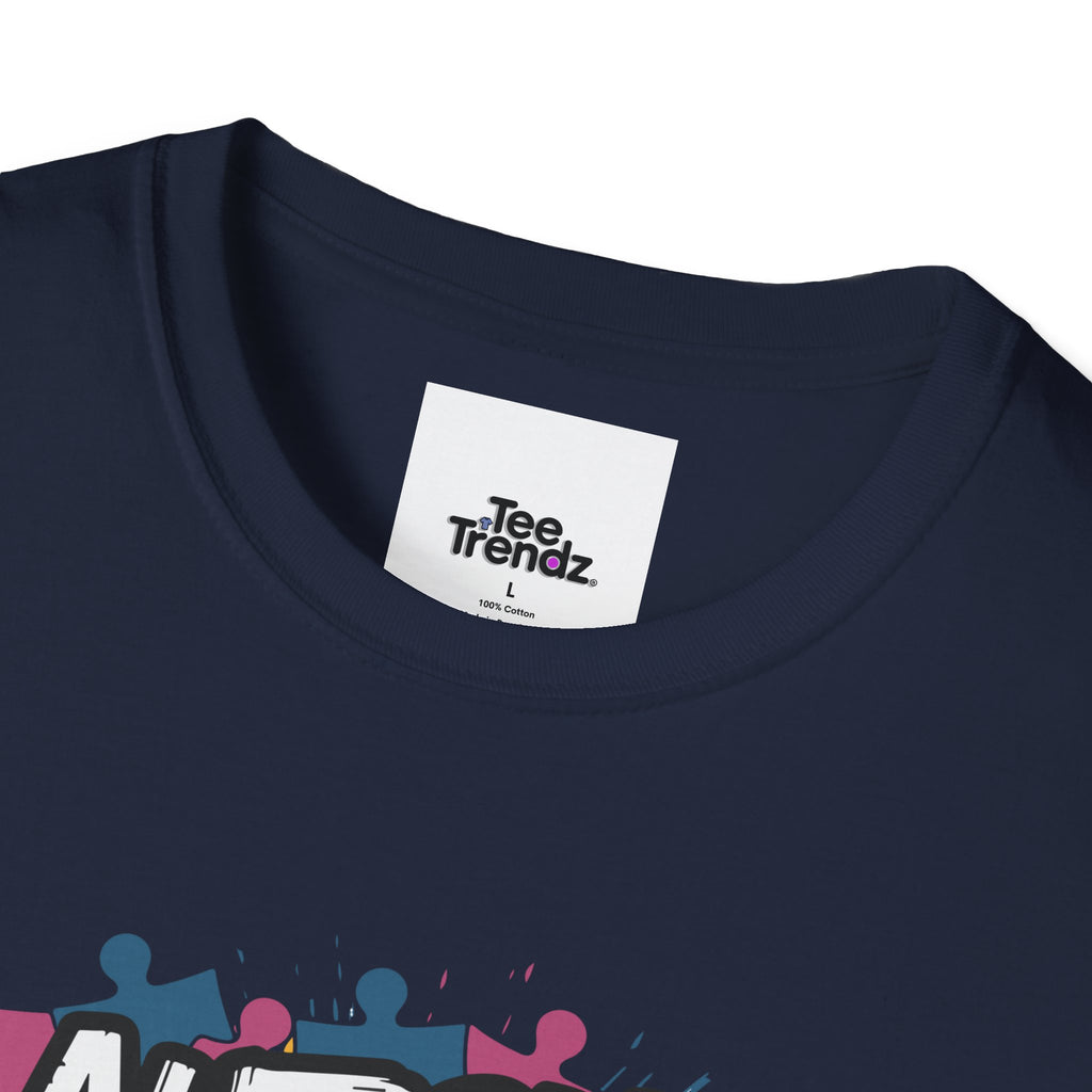 Autism Because Normal Is Boring T-Shirt — Colorful Puzzle Piece Awareness Tee