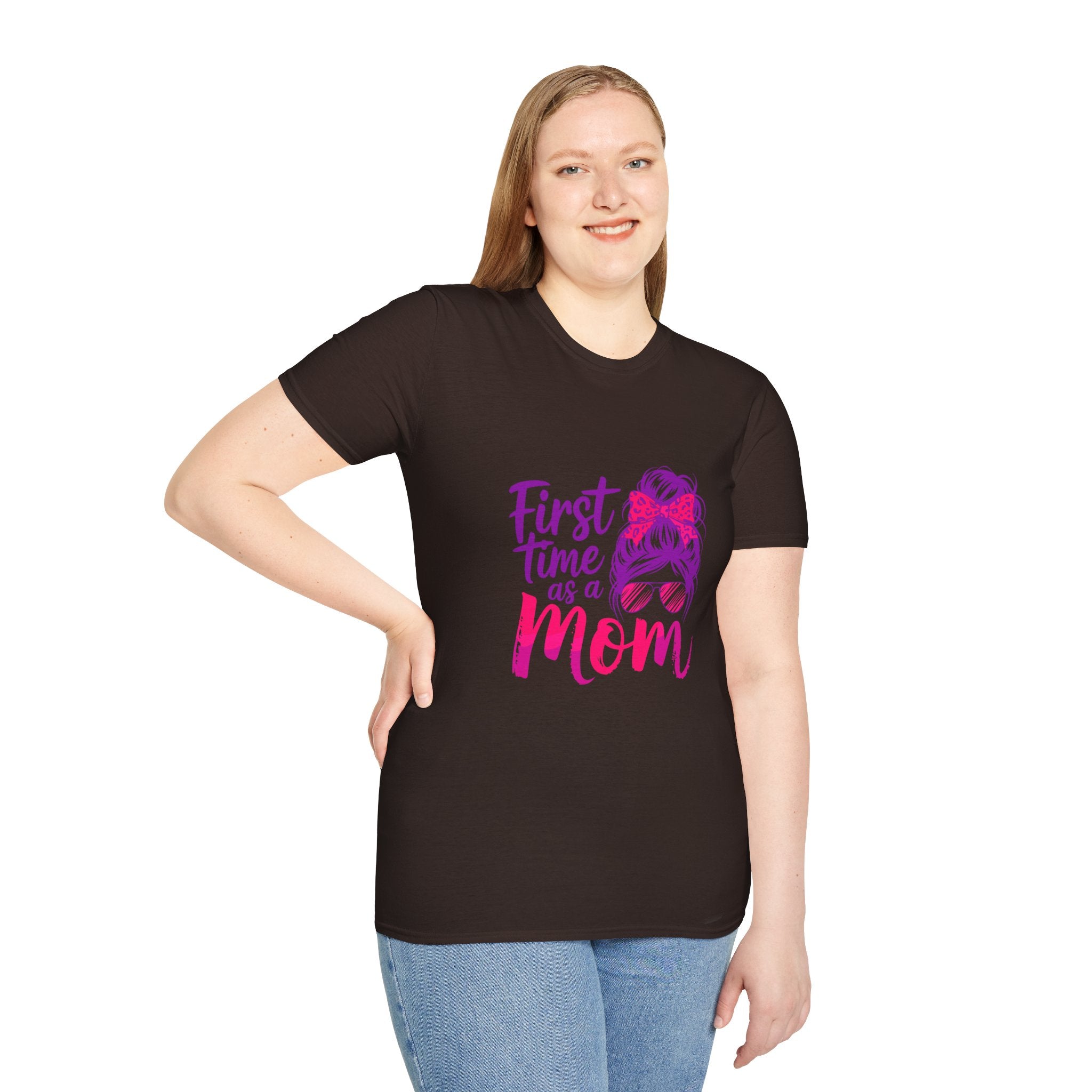 First Time as a Mom T-Shirt — New Mom Gift, Cute Mom Life Tee