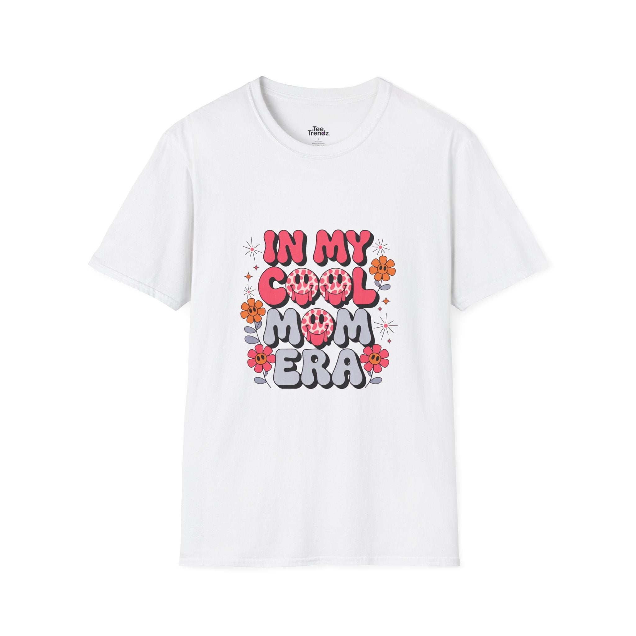 T-Shirt — "In My Cool Mom Era" Retro Floral Graphic Tee