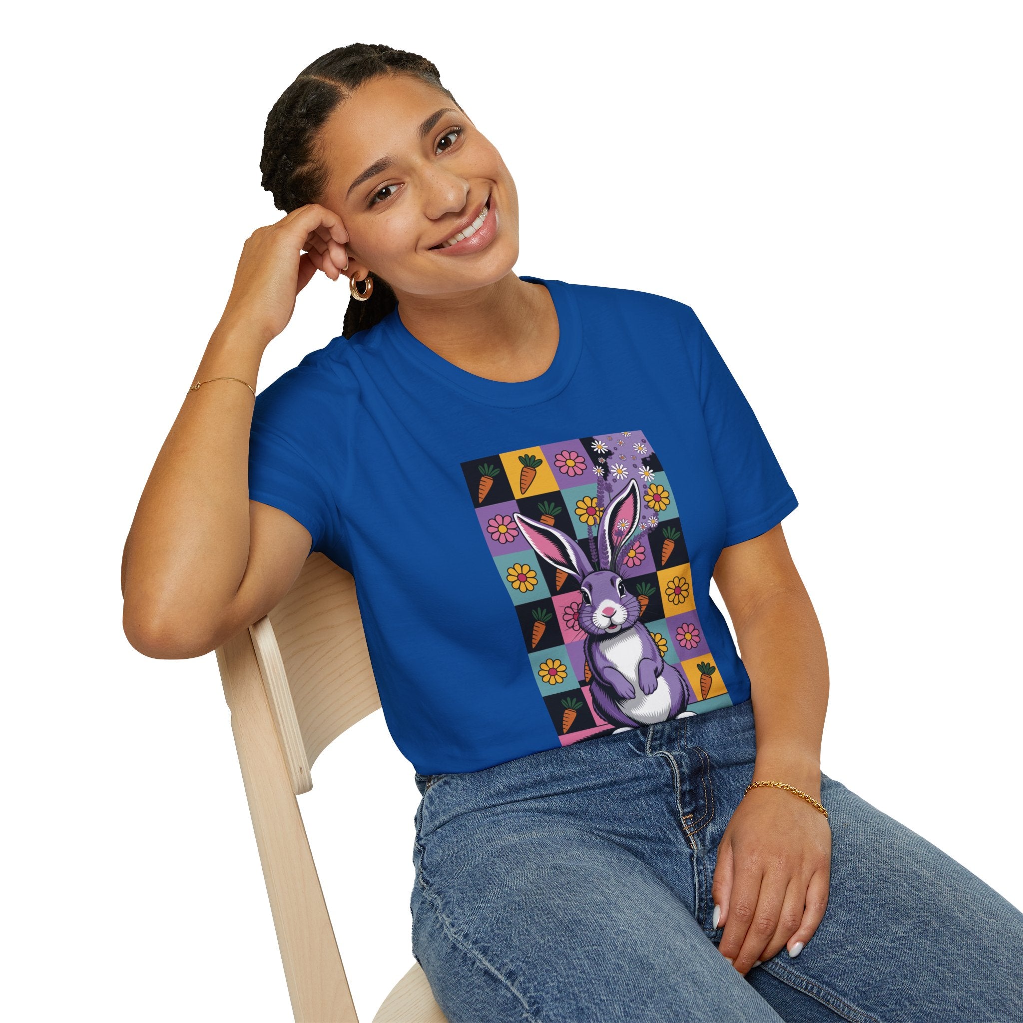 Easter Purple Bunny Art T-Shirt