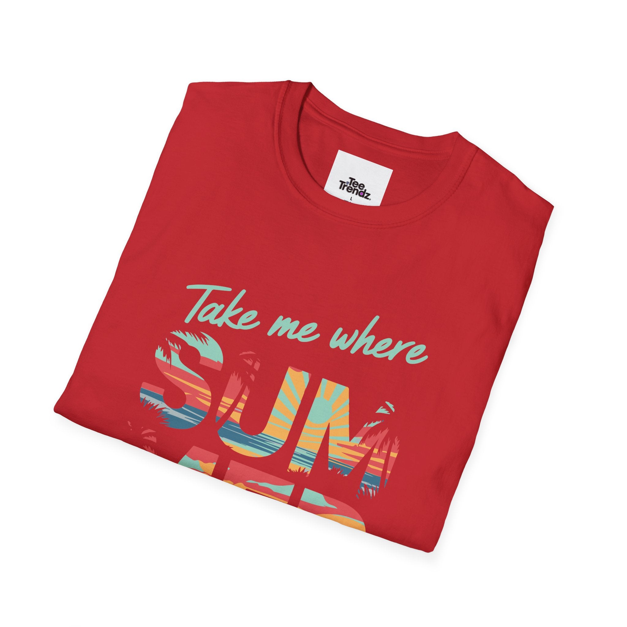 Summer Never Ends T-Shirt — "Take Me Where Summer Never Ends" Beach Vibes Tee