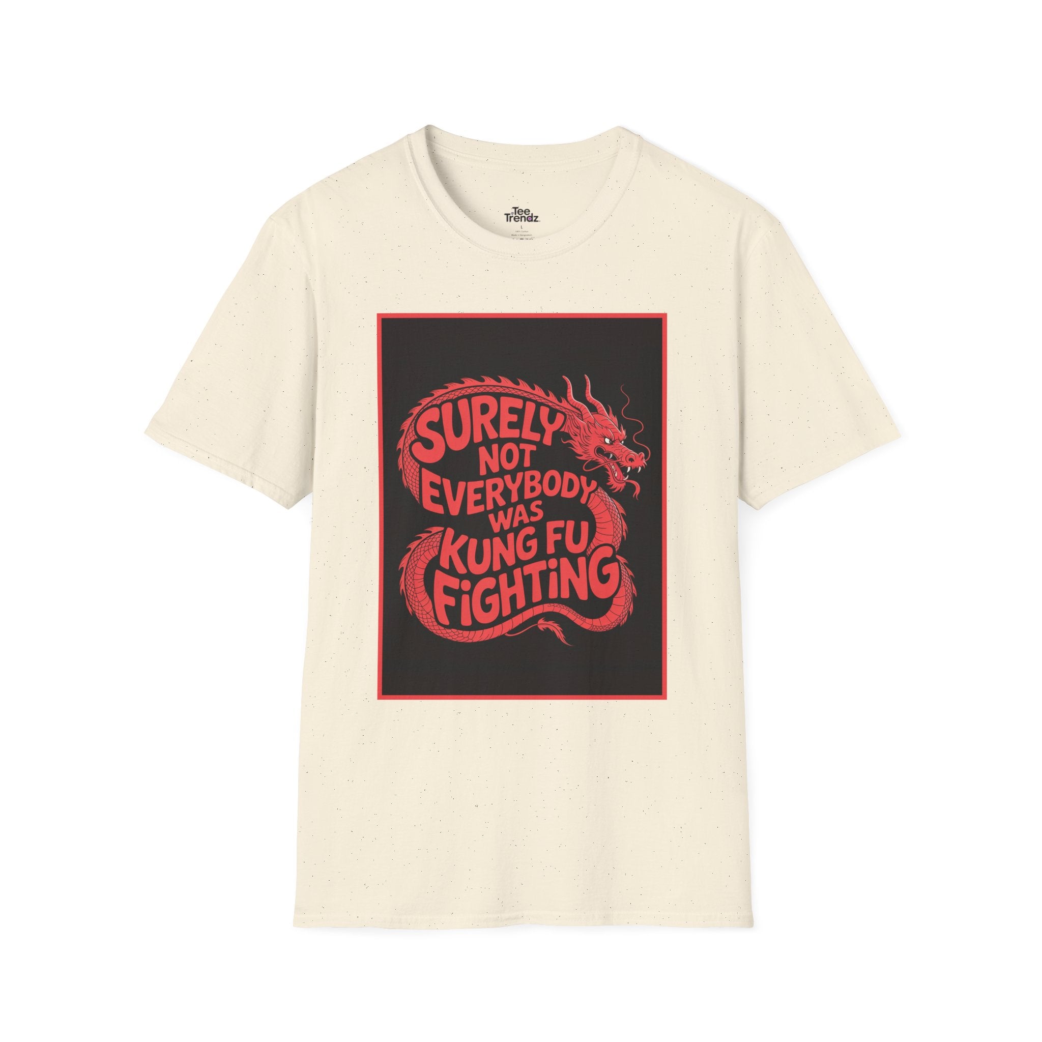 Kung Fu Dragon T‑Shirt — “Surely Not Everybody Was Kung Fu Fighting” Retro Martial Arts Tee