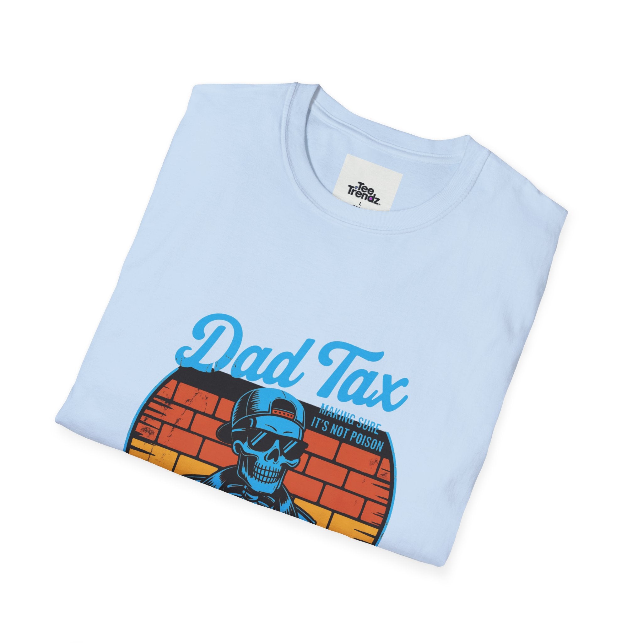 Dad Tax T-Shirt – Retro Skull Dad with Popcorn Graphic, Funny Father’s Day Gift