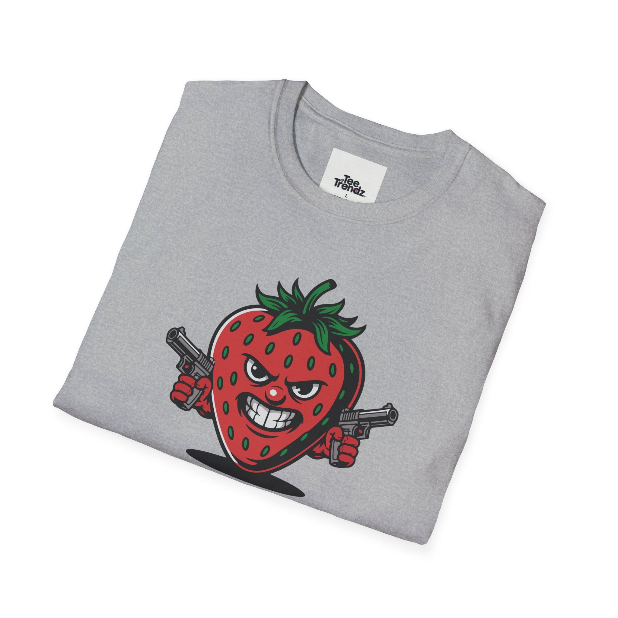 Stroberry Tee – Funny Cartoon Strawberry Graphic T-Shirt (“This Is A Stroberry”)