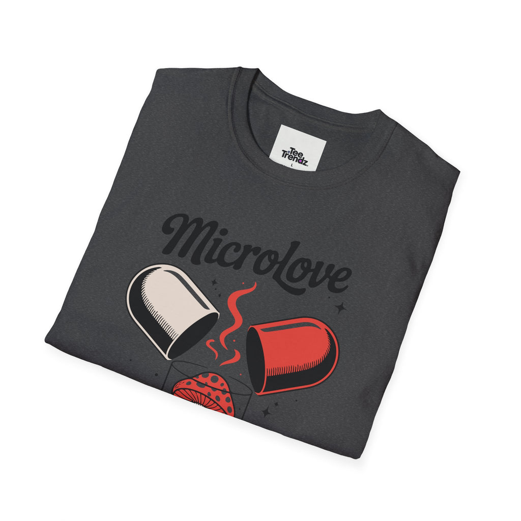 T-Shirt — "Microlove" Cute Mushroom Capsule Graphic Tee