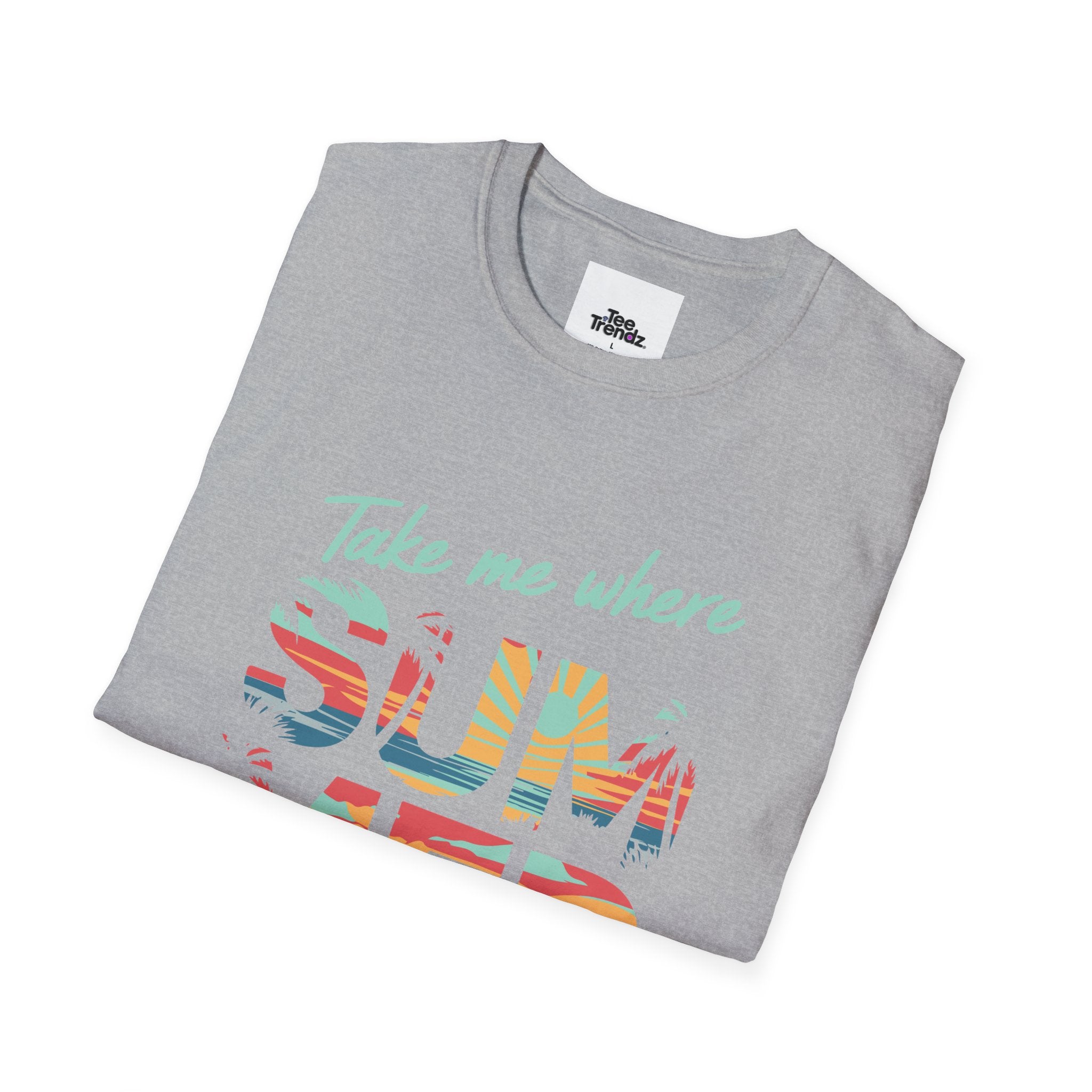 Summer Never Ends T-Shirt — "Take Me Where Summer Never Ends" Beach Vibes Tee