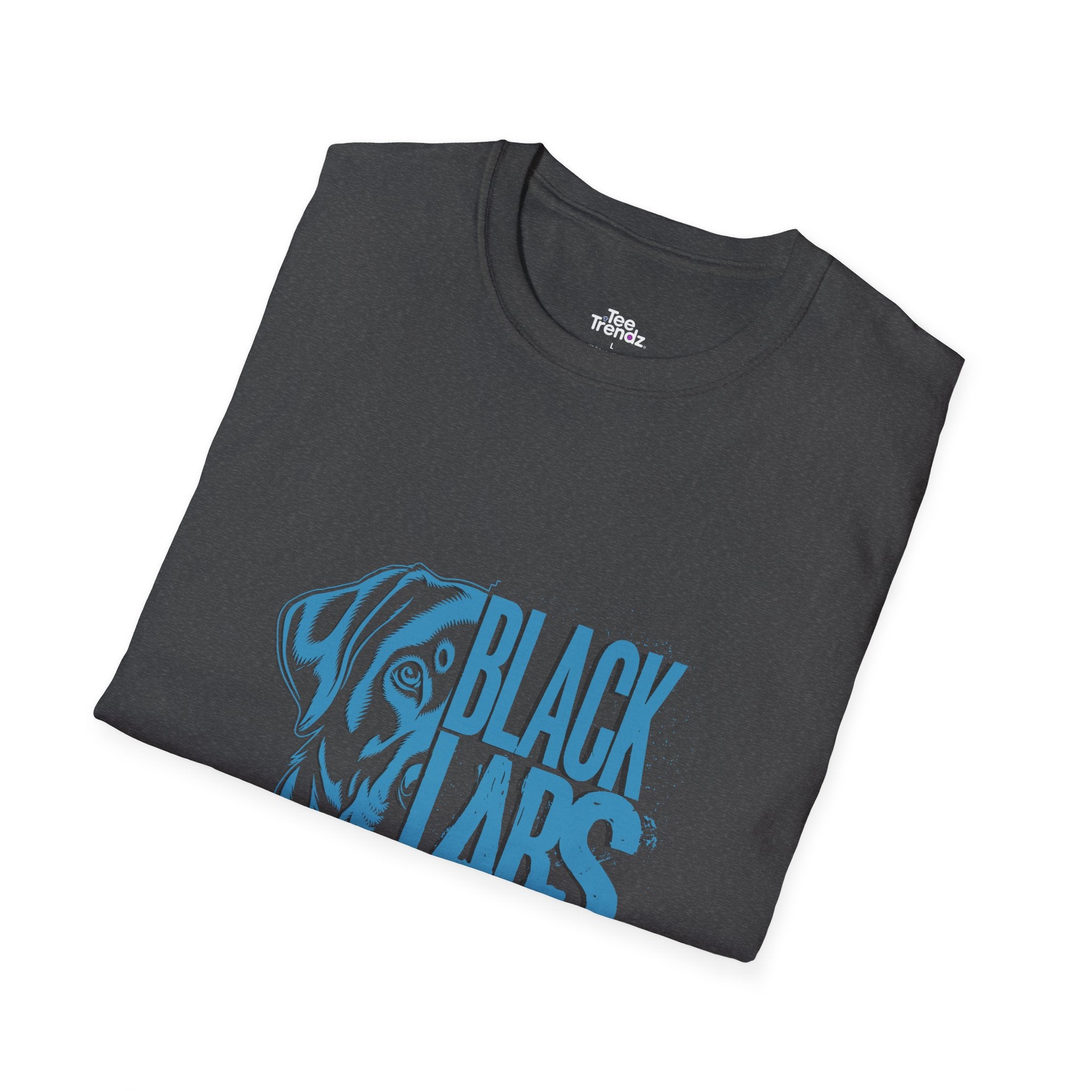 Black Labs Matter T‑Shirt — Blue Graphic Labrador Rescue Tee