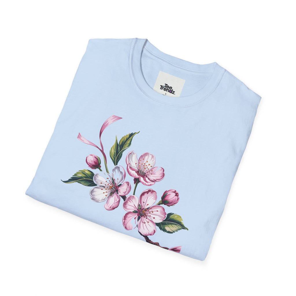 Happy Birthday Floral T-Shirt — Pink Blossom Birthday Tee