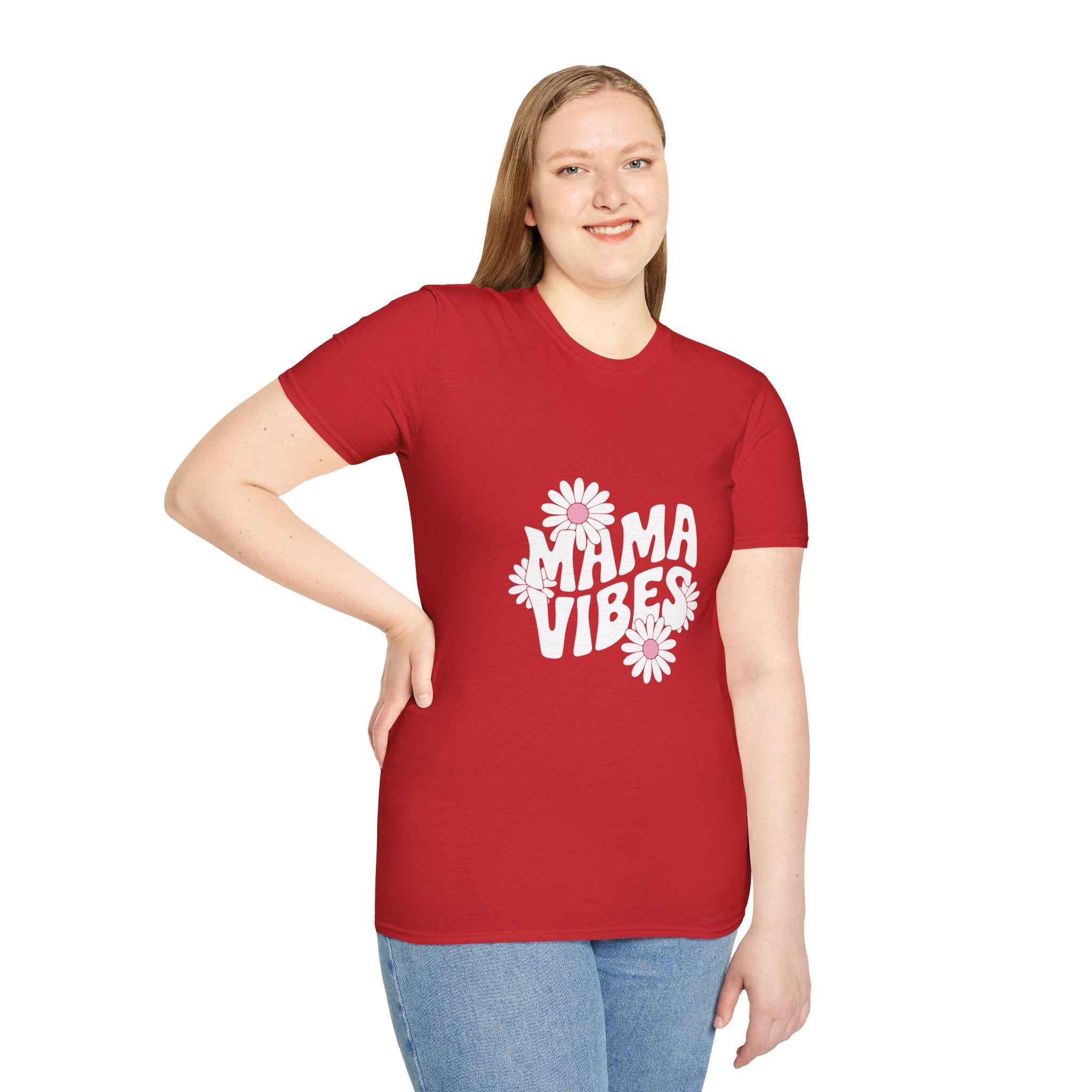 Mama Vibes Floral T-Shirt — Retro Daisy Mother's Day Tee