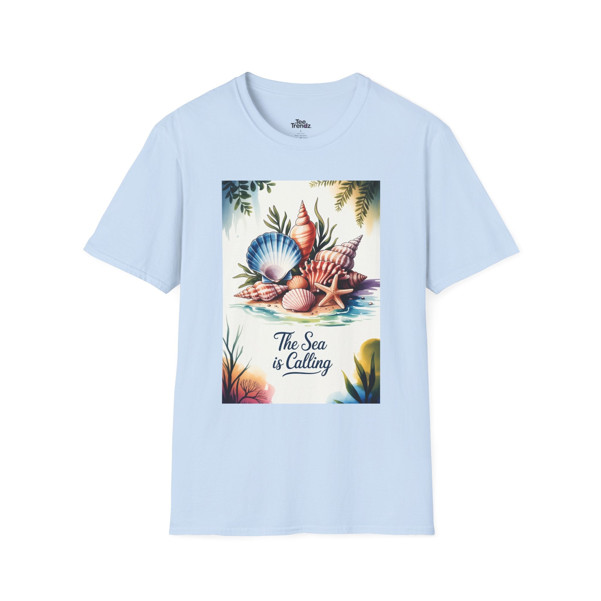 Sea Is Calling T-Shirt — Beach Shells Coastal Graphic Tee