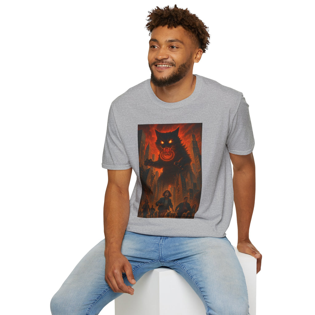 Demon Night T-Shirt — Fiery Monster Illustration Tee