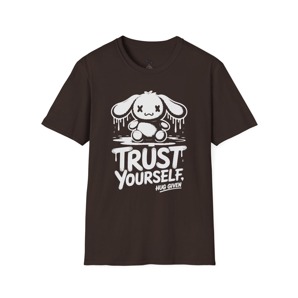 Trust Yourself Cute Bunny Graphic Tee — "Trust Yourself" Motivational T-Shirt
