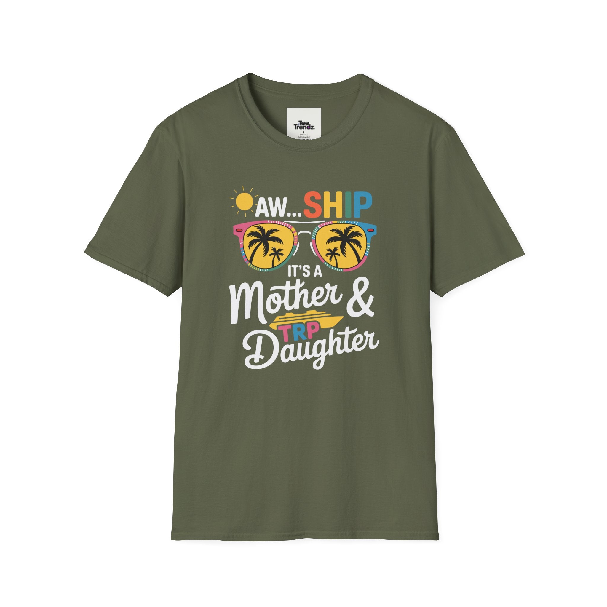 Mother & Daughter Trip T-Shirt – "Aw...Ship" Tropical Sunglasses Vacation Tee
