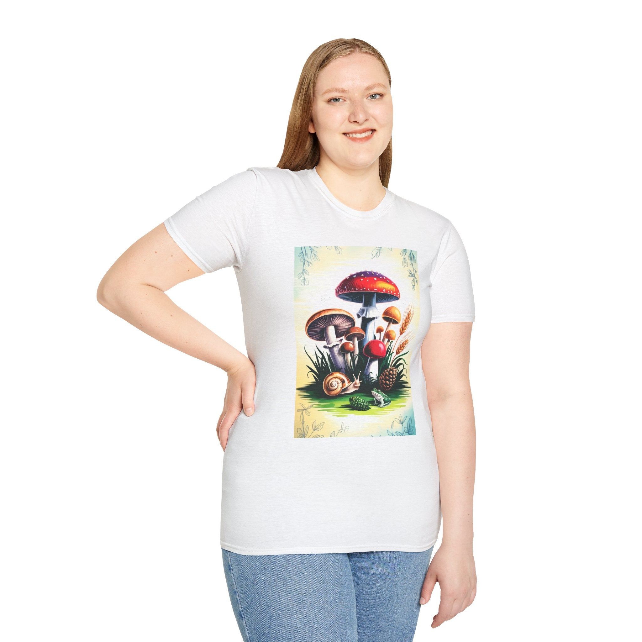 Mushroom Garden T-Shirt — Vintage Botanical Fungi Illustration