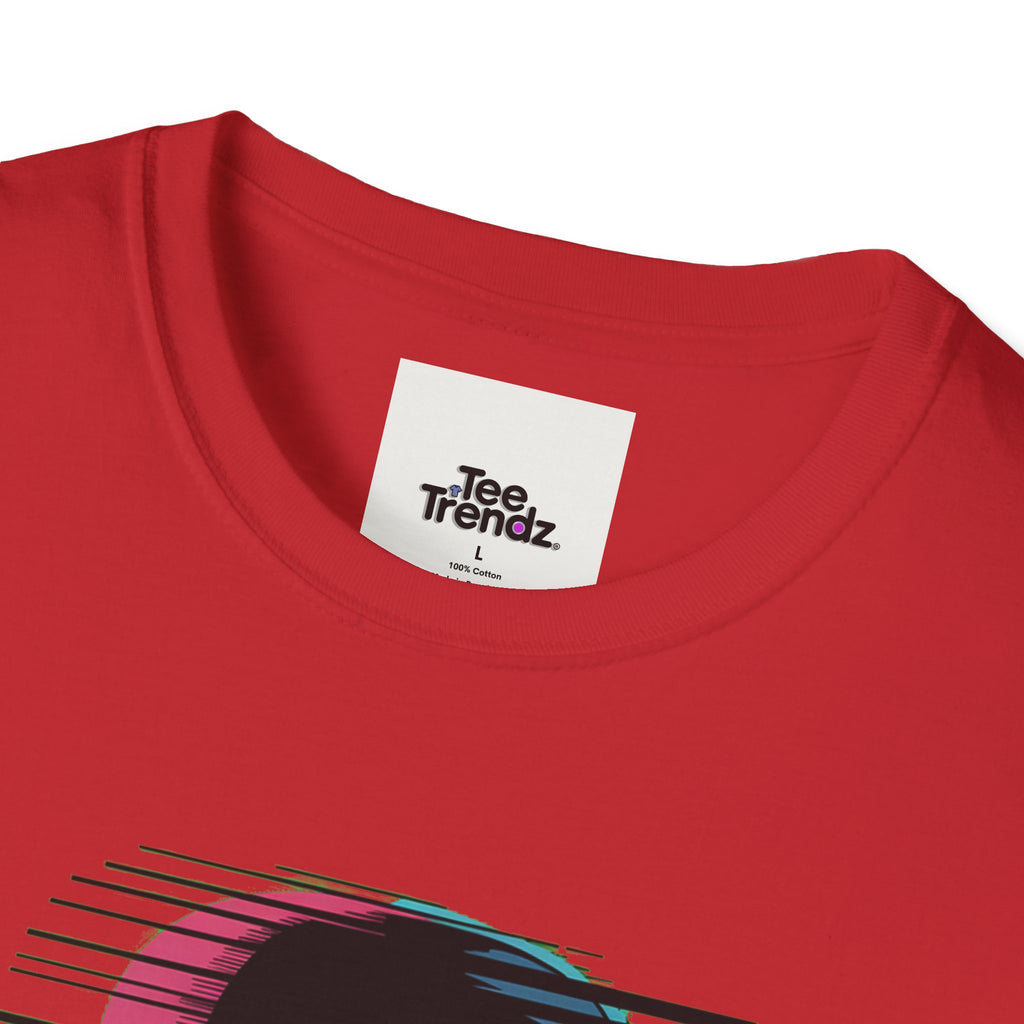 Glitch Kid Graphic T-Shirt — Retro Neon Horror Cute Tee