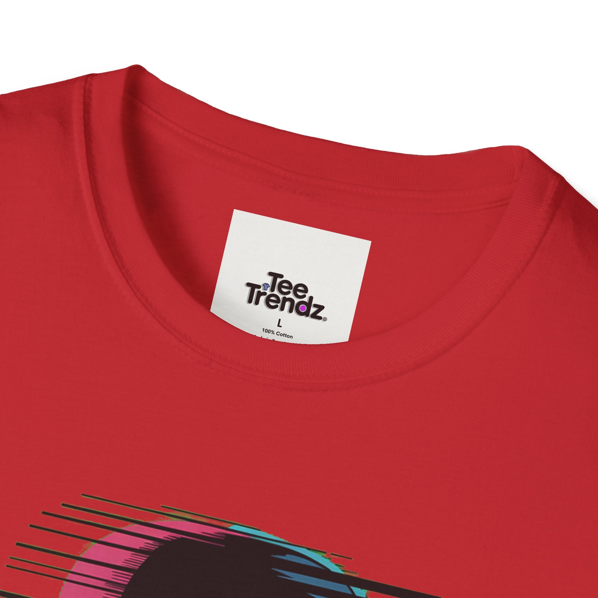 Glitch Kid Graphic T-Shirt — Retro Neon Horror Cute Tee