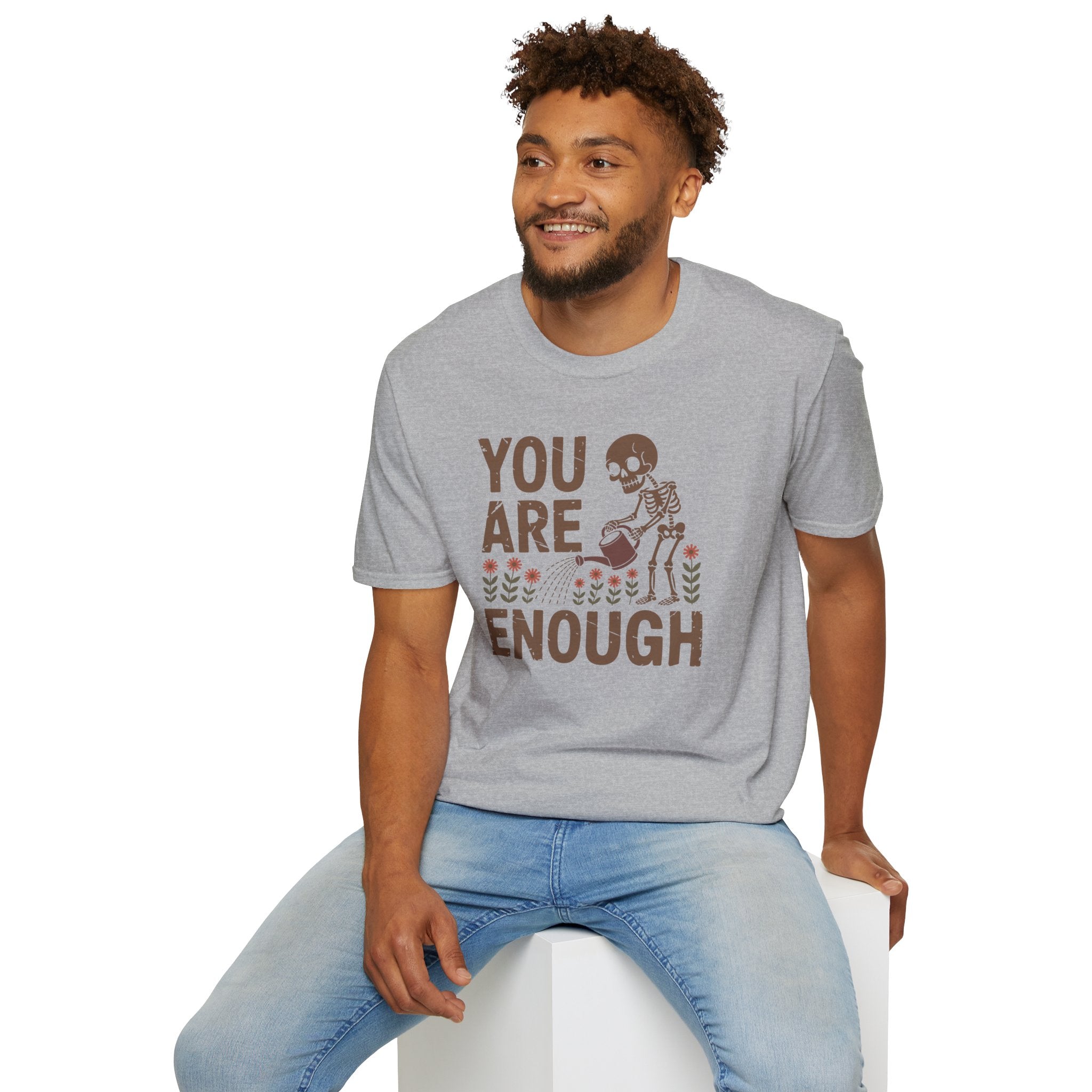 You Are Enough T-Shirt — Encouraging Floral Graphic Tee