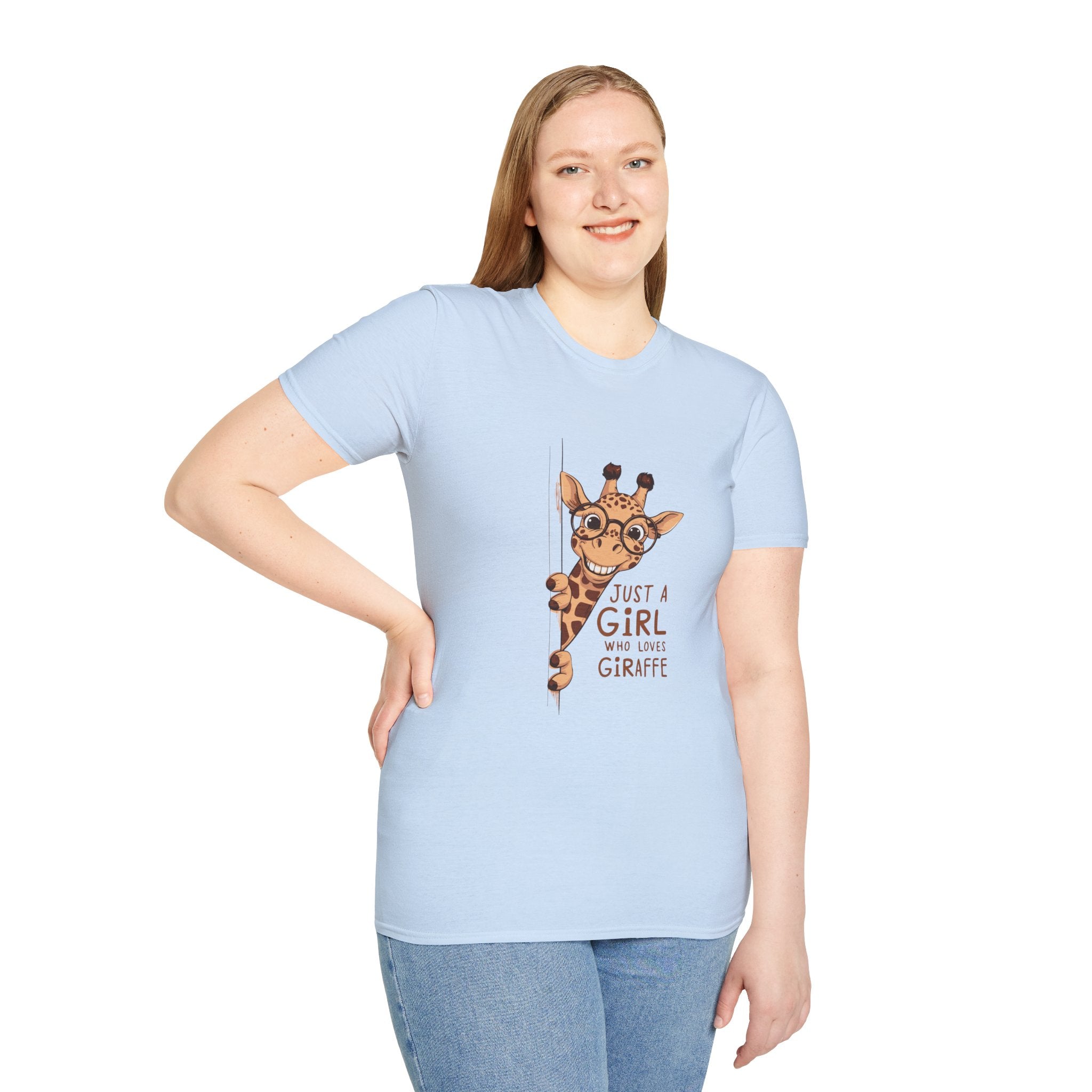 Giraffe Lover Tee — "Just a Girl Who Loves Giraffe" Cute Graphic T-Shirt