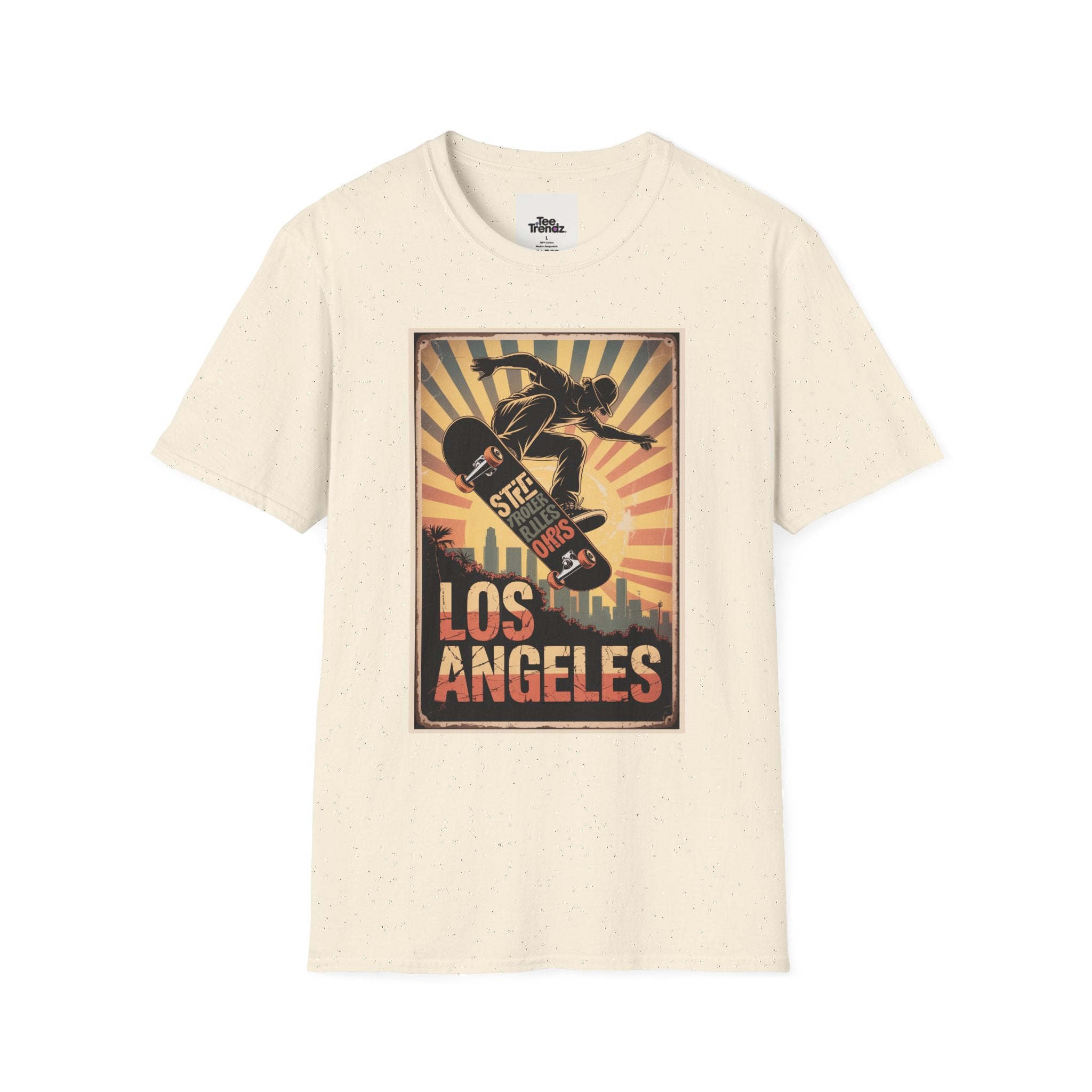 Los Angeles Skateboard Vintage Poster T-Shirt