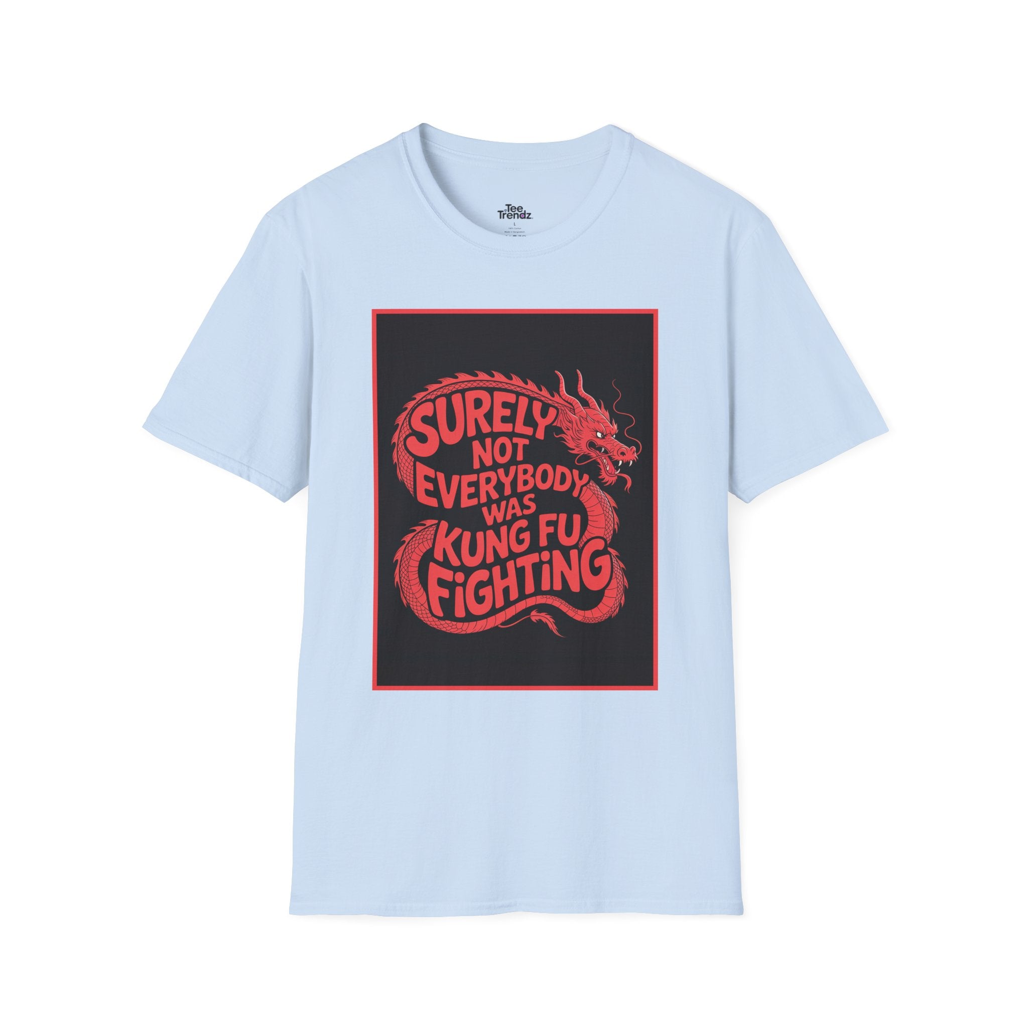 Kung Fu Dragon T‑Shirt — “Surely Not Everybody Was Kung Fu Fighting” Retro Martial Arts Tee