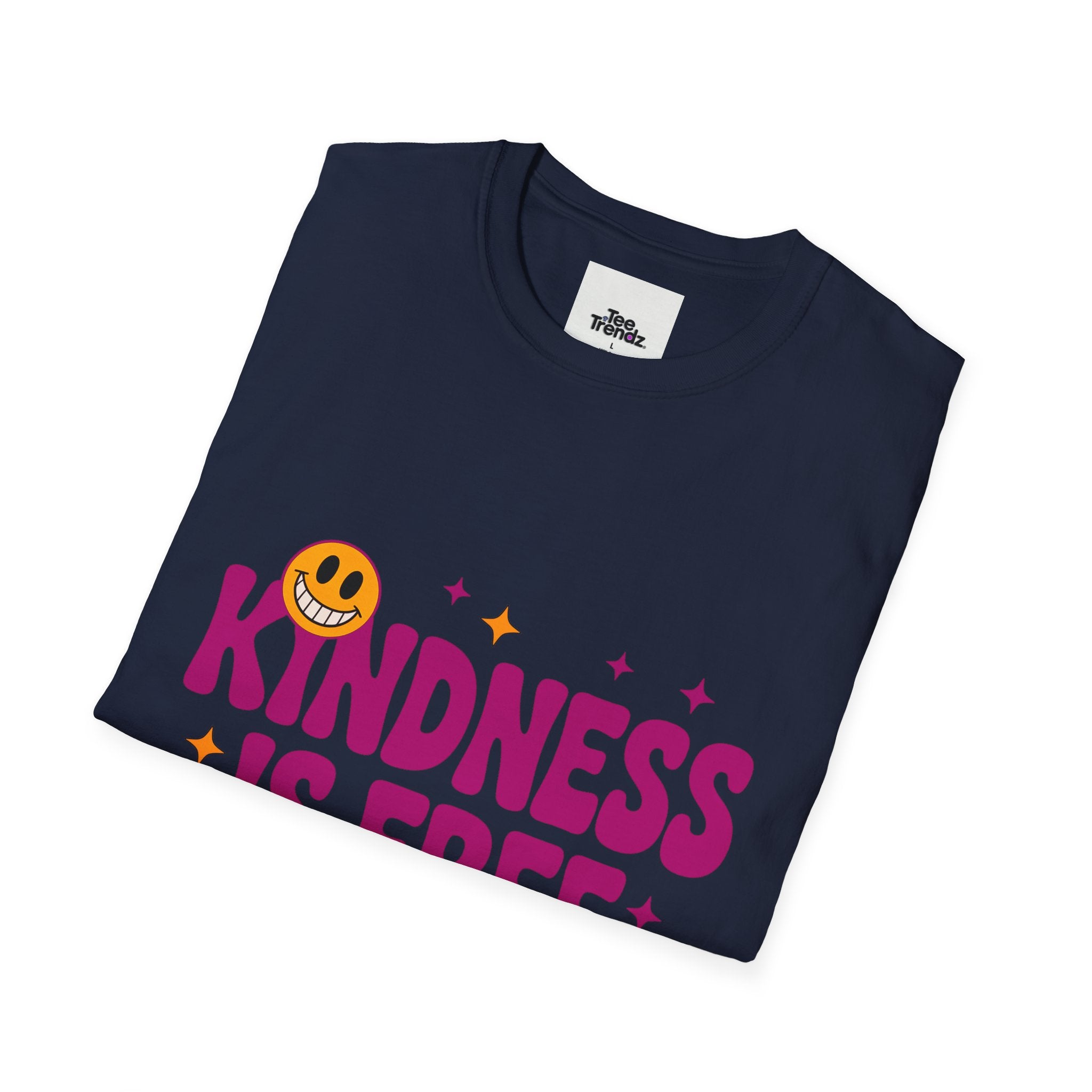 Kindness Is Free T-Shirt — Positive Message Smile Tee
