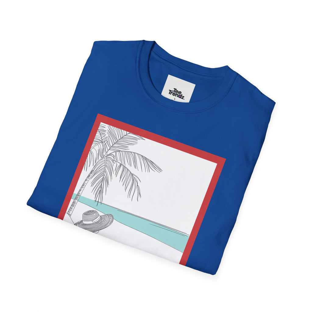Summer Beach Graphic T-Shirt — 'SUMMER' Retro Palm & Relaxation Design