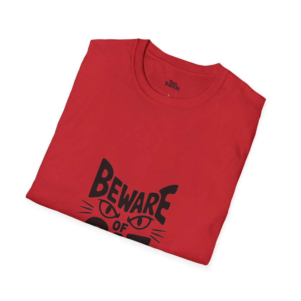 Beware of Cat T-Shirt — Funny Cat Lover Tee