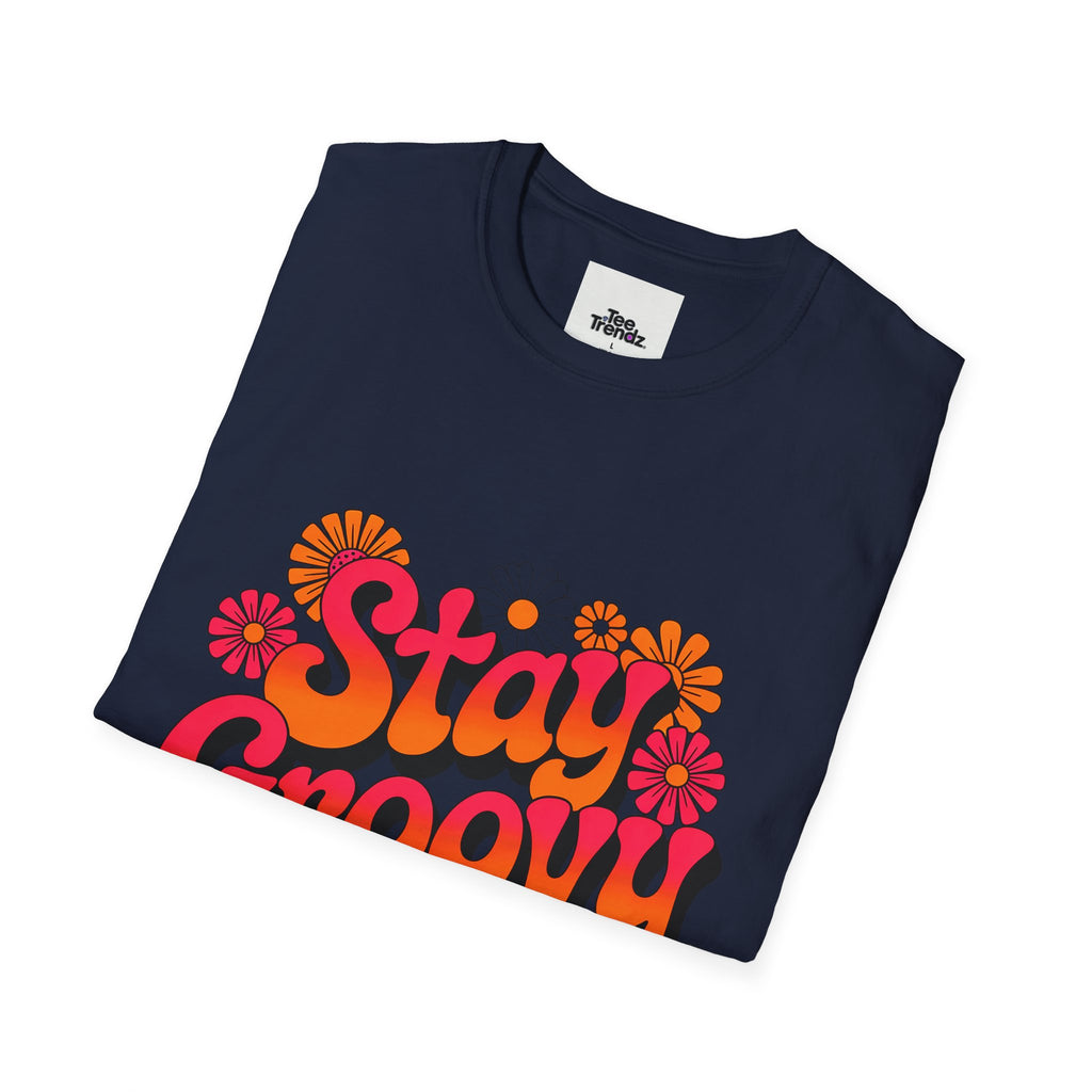 Stay Groovy T-Shirt — Retro 70s Floral Graphic Tee