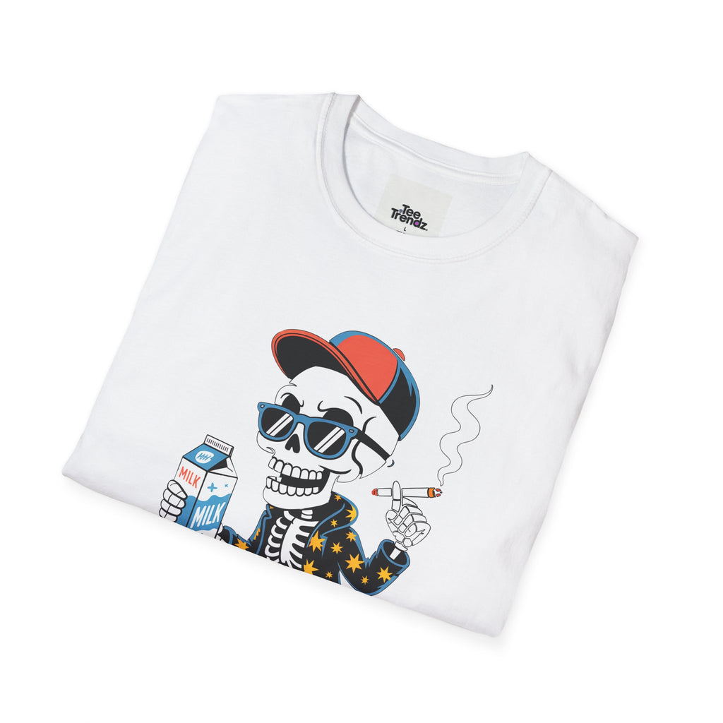 Skateboarding Skeleton Graphic T-Shirt – Cool Retro Streetwear Tee