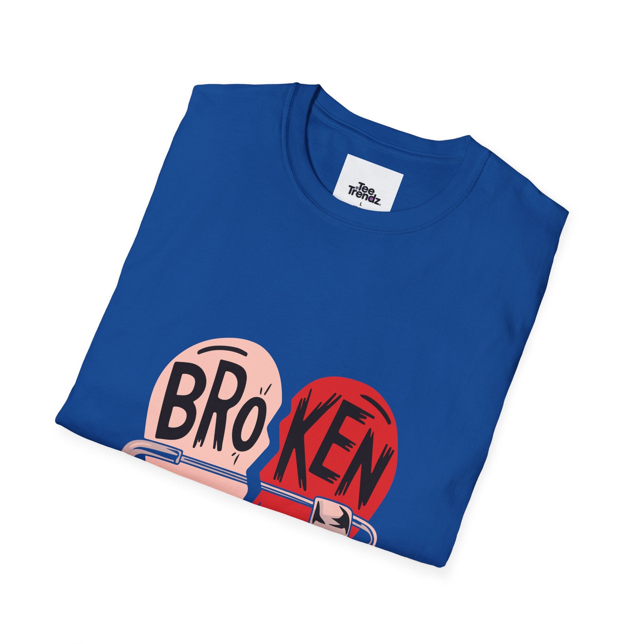 Broken Heart Graphic T-Shirt — Heart Safety Pin Design
