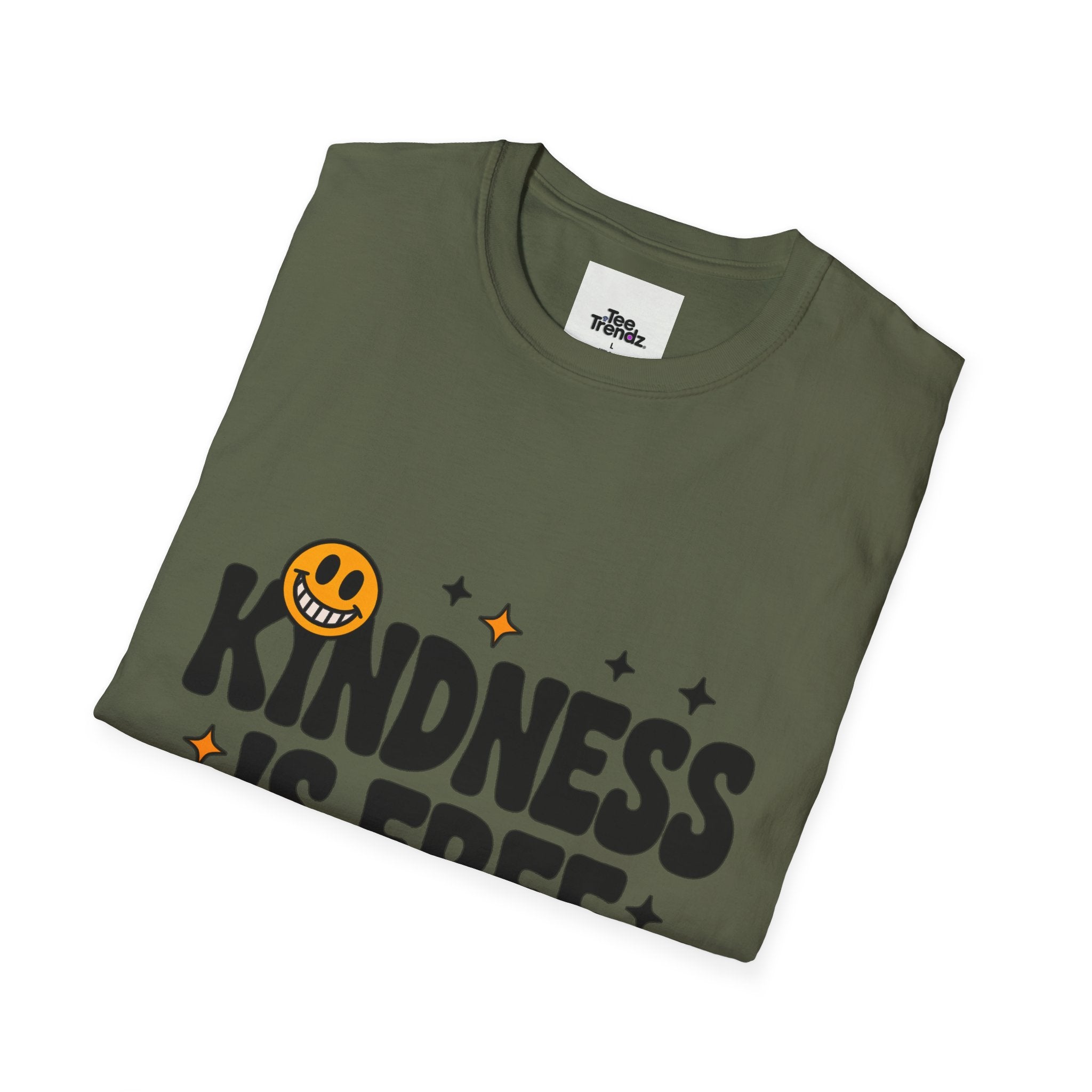 Kindness Is Free T-Shirt — Positive Message Smile Tee