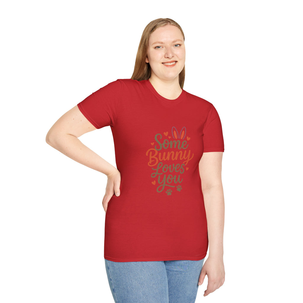 Some Bunny Loves You T-Shirt — Cute Easter Bunny Paw Print Tee