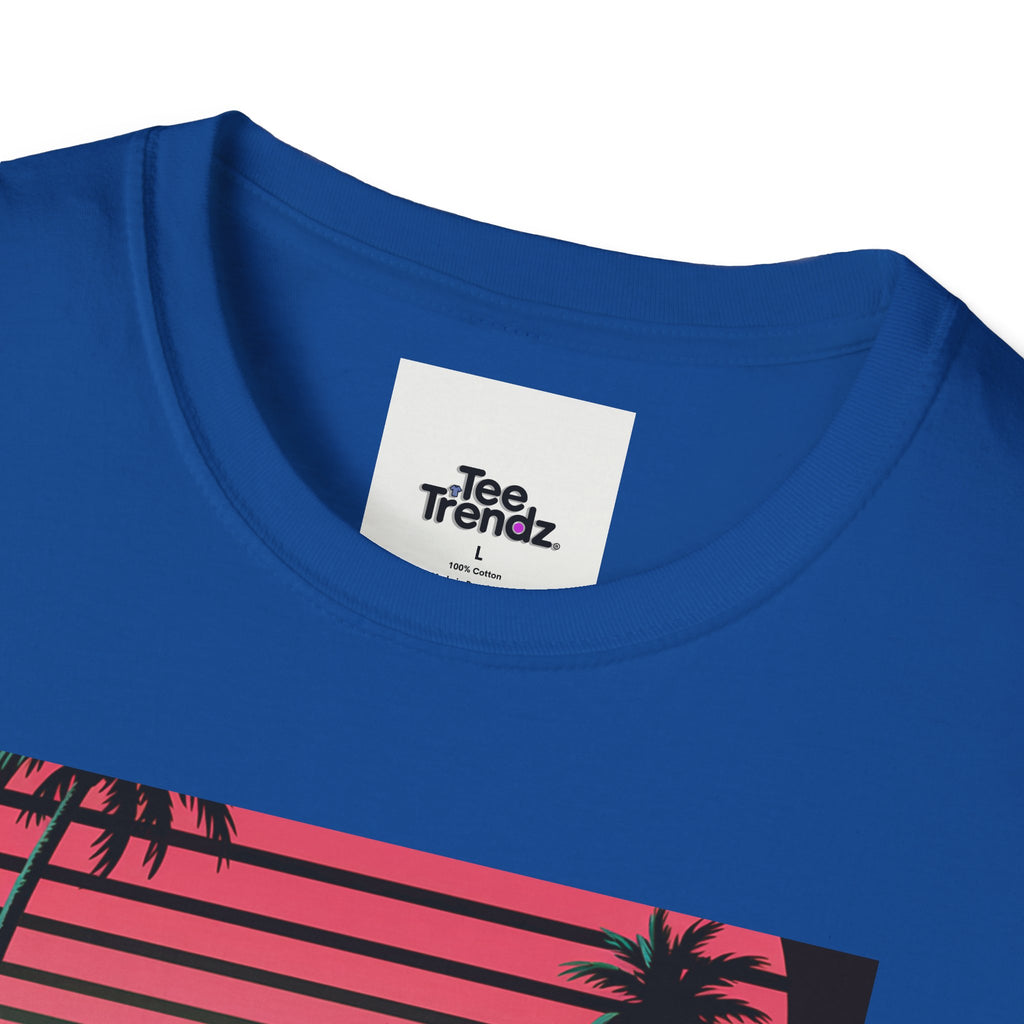 Visit Nebraska Retro T-Shirt — Neon Vintage Roadtrip Poster Design