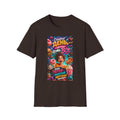 Russian Funny Food Graphic T-Shirt — "Сегодня день, есть все" Colorful Snack Poster Tee
