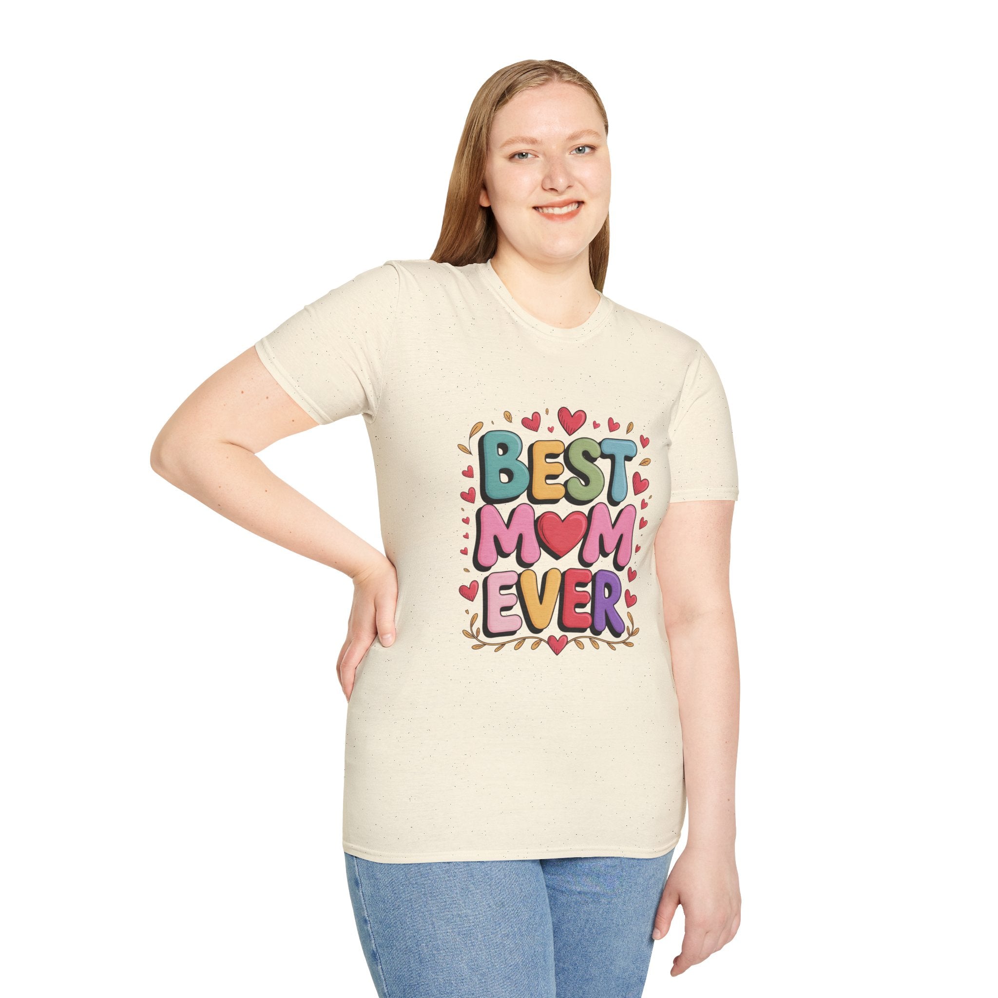 Best Mom Ever T-Shirt — Colorful Heart Mothers Day Tee